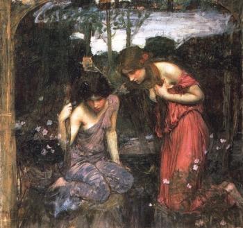 John William Waterhouse : Nymphs Finding the Head of Orpheus